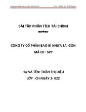 Bài tập nhóm Công ty cổ phần bao bì nhựa Sài Gòn