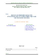 Bài tập nhóm Một số sản phẩm huy động vốn ở ngân hàng đầu tư và phát triển Việt Nam chi nhánh Hồ Chí Minh