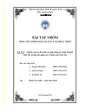 Bài tập nhóm Nghiên cứu và đề xuất các giải pháp tài chính để phát triển thị trường bất động sản ở thành phố Hà Nội