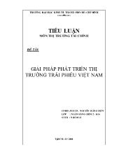 Bài thuyết trình Giải pháp phát triển thị trường trái phiếu Việt Nam