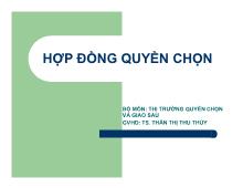 Bài thuyết trình Hợp đồng quyền chọn