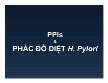 Bài thuyết trình Ppis & phác đồ diệt h. pylori