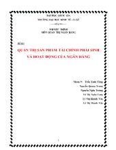 Bài thuyết trình Quản trị sản phẩm tài chính phái sinh và hoạt động của ngân hàng