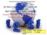 Bài thuyết trình Sự phân cấp tài khóa và quy mô chính phủ một nghiên cứu thực nghiệm tại một quốc gia châu âu