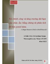 Bài thuyết trình Tài chính công và tăng trưởng dài hạn của châu Âu: bằng chứng từ phân tích dữ liệu panel data