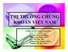 Bài thuyết trình Thị trường chứng khoán Việt Nam