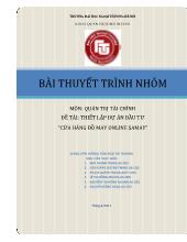 Bài thuyết trình Thiết lập dự án đầu tư “cửa hàng đồ may online samay”