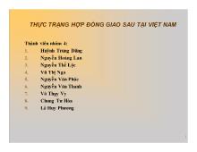 Bài thuyết trình Thực trạng hợp đồng giao sau tại Việt Nam