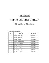 Đề tài Bài tập môn thị trường chứng khoán : công ty chứng khoán