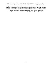 Đề tài Đầu tư trực tiếp nước ngoài vào Việt Nam hậu WTO.Thực trạng và giải pháp