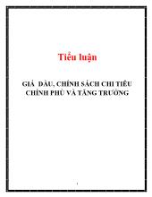 Đề tài Giá dầu, chính sách chi tiêu chính phủ và tăng trưởng