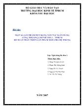 Đề tài Một số sản phẩm huy động vốn tại ngân hàng công thương chi nhánh 3 – thành phố Hồ Chí Minh đề xuất phát triển sản phẩm mới cho hệ thống