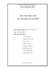 Đề tài Phân tích triển vọng dự toán báo cáo tài chính