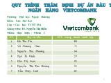 Đề tài Quy trình thẩm định dự án đầu tư của ngân hàng vietcombank