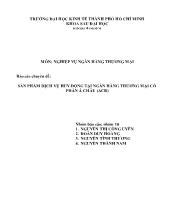 Đề tài Sản phẩm dịch vụ huy động tại ngân hàng thương mại cổ phần Á Châu (acb)