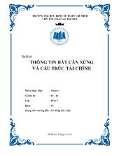 Đề tài Thông tin bất cân xứng và cấu trúc tài chính