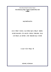 Luận văn Giải pháp nâng cao hiệu quả hoạt động kinh doanh của ngân hàng thương mại cổ phần an bình - Chi nhánh Bắc Ninh