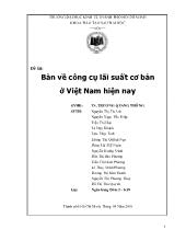Tiểu luận Bàn về công cụ lãi suất cơ bản ở Việt Nam hiện nay