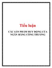 Tiểu luận Các sản phẩm huy động của ngân hàng công thương