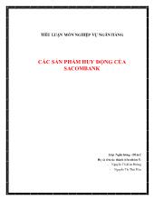 Tiểu luận Các sản phẩm huy động của sacombank