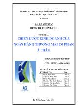 Tiểu luận Chiến lược kinh doanh của ngân hàng thương mại cổ phần Á Châu