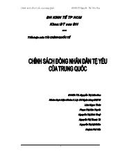 Tiểu luận Chính sách đồng nhân dân tệ yếu của Trung Quốc