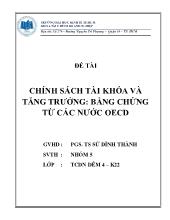 Tiểu luận Chính sách tài khóa và tăng trưởng: Bằng chứng từ các nước OECD