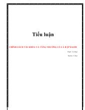 Tiểu luận Chính sách tài khóa và tăng trưởng của ả rập saudi