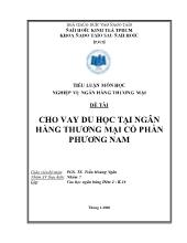 Tiểu luận Cho vay du học tại ngân hàng thương mại cổ phần Phương Nam