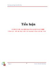 Tiểu luận Cơ chế tự chủ tài chính đối với các đơn vị sự nghiệp công lập – liên hệ thực tiễn các đại học công lập Việt Nam