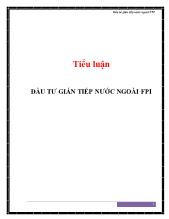 Tiểu luận Đầu tư gián tiếp nước ngoài FPT