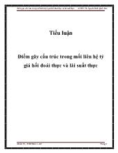 Tiểu luận Điểm gãy cấu trúc trong mối liên hệ tỷ giá hối đoái thực và lãi suất thực