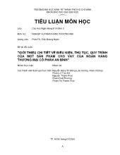 Tiểu luận Giới thiệu chi tiết về điều kiện, thủ tục, quy trình của một sản phẩm cho vay của ngân hàng thương mại cổ phần An Bình