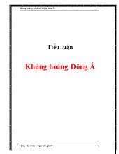 Tiểu luận Khủng hoảng Đông Á