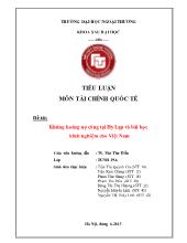 Tiểu luận Khủng hoảng nợ công tại Hy Lạp và bài học kinh nghiệm cho Việt Nam