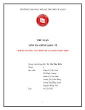 Tiểu luận Khủng hoảng tài chính Mỹ giai đoạn 2007-2009