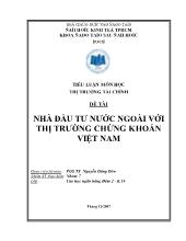 Tiểu luận Nhà đầu tư nước ngoài với thị trường chứng khoán Việt Nam