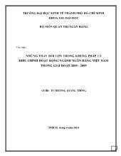 Tiểu luận Những thay đổi lớn trong khung pháp lý điều chỉnh hoạt động ngành ngân hàng Việt Nam trong giai đoạn 2005 - 2009