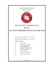 Tiểu luận Nợ công và tình hình nợ công của Việt Nam