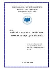 Tiểu luận Phân tích mã chứng khoán KHP – công ty cổ phần điện lực Khánh Hòa