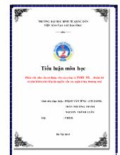 Tiểu luận Phân tích nhu cầu sử dụng vốn của công ty TNHH TTL , thuận lợi và khó khăn khi tiếp cận nguồn vốn vay ngân hàng thương mại
