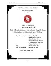 Tiểu luận Phân tích sự hình thành và phát triển của đồng tiền chung Châu Âu Euro và những tác động tới Việt Nam