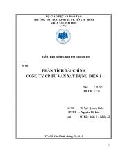 Tiểu luận Phân tích tài chính công ty cổ phần tư vấn xây dựng điện 1
