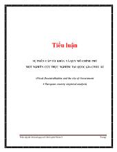 Tiểu luận Sự phân cấp tài khóa và quy mô chính phủ một nghiên cứu thực nghiệm tại quốc gia Châu Âu