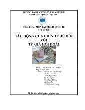 Tiểu luận Tác động của chính phủ đối với tỷ giá hối đoái