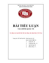 Tiểu luận Tác động của tỷ giá hối đoái đến hoạt động xuất nhập khẩu ở Việt Nam