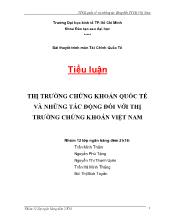 Tiểu luận Thị trường chứng khoán quốc tế và những tác động đối với thị trường chứng khoán Việt Nam