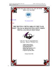 Tiểu luận Thị trường chứng khoán Việt Nam thực trạng và định hướng phát triển trong giai đoạn hội nhập