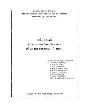 Tiểu luận Thị trường hối đoái