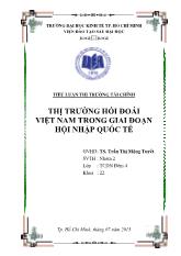 Tiểu luận Thị trường hối đoái Việt Nam trong giai đoạn hội nhập quốc tế
